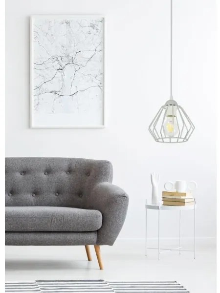 Lampadario a sospensione con filo CEED 1xE27/60W/230V grigio