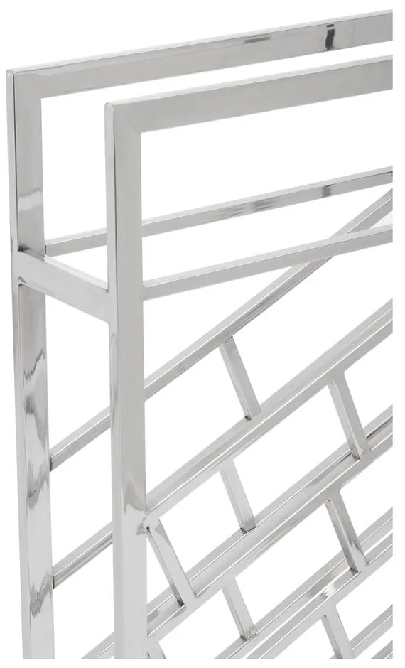 Portabottiglie in metallo argento lucido per 24 bottiglie Barolo - Premier Housewares