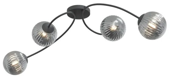 Lampadario a plafone VIBRA 4xE14/10W/230V nero/grigio