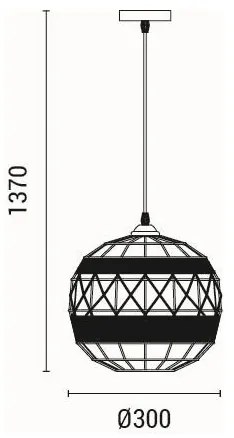 Lampadario a sospensione con filo 1xE27/15W/230V beige