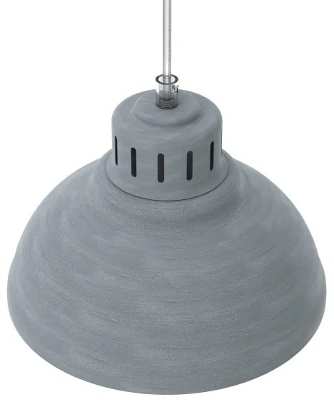 Lampadario a sospensione con filo SVEN 3xE27/15W/230V grigio