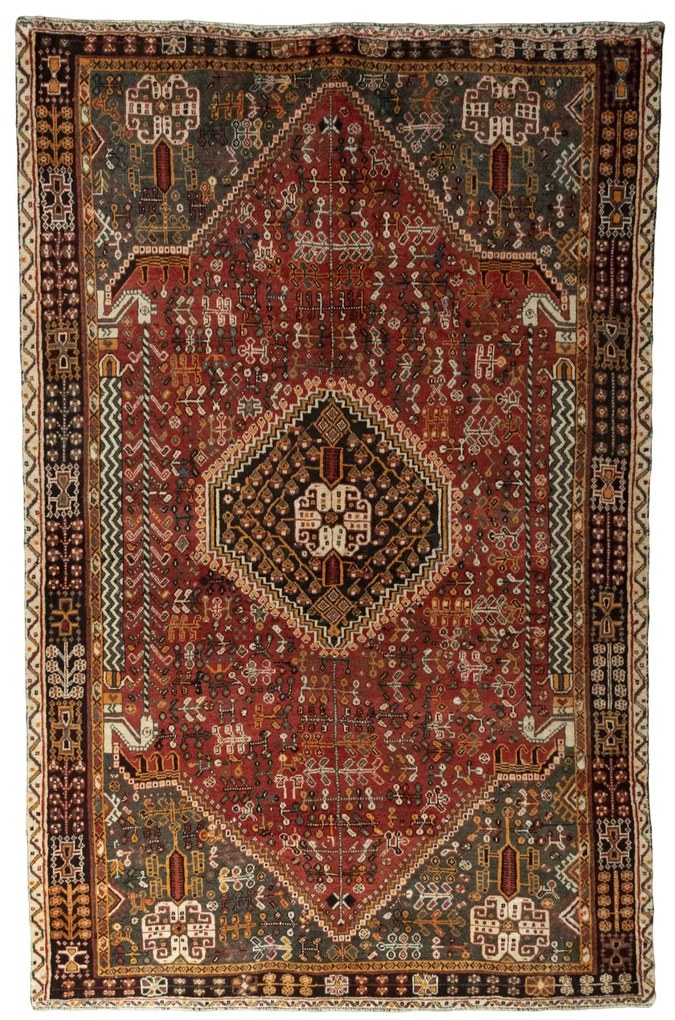 Shiraz Tappeto persiano 250 x 160 Rosso (Iran) Annodato A Mano