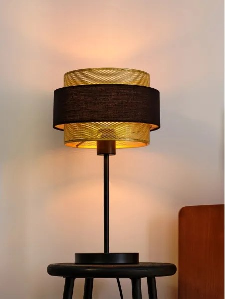 Osram - Lampada da tavolo DECOR HORNET 1xE27/10W/230V nera/dorata