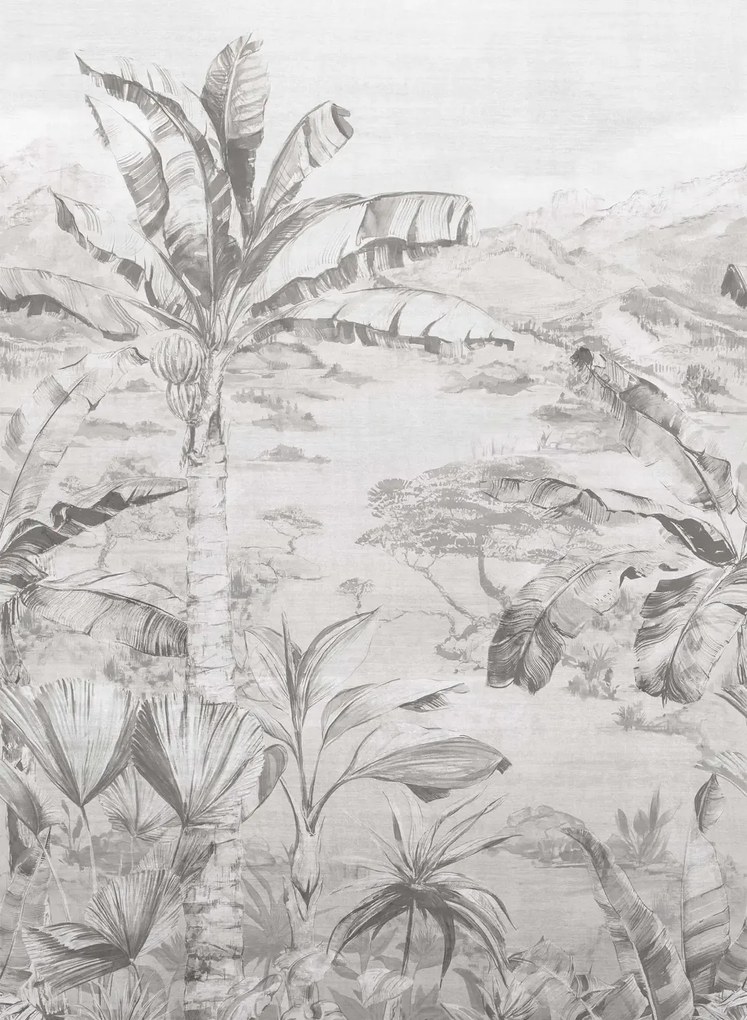 Osborne & Little Carta da parati panoramica Martinique - Graphite