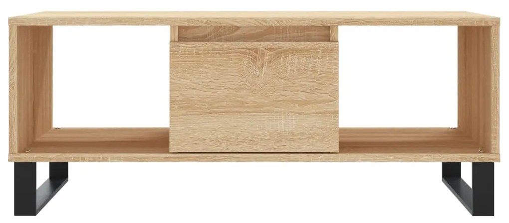 Tavolino salotto rovere sonoma 90x50x36,5 cm legno multistrato