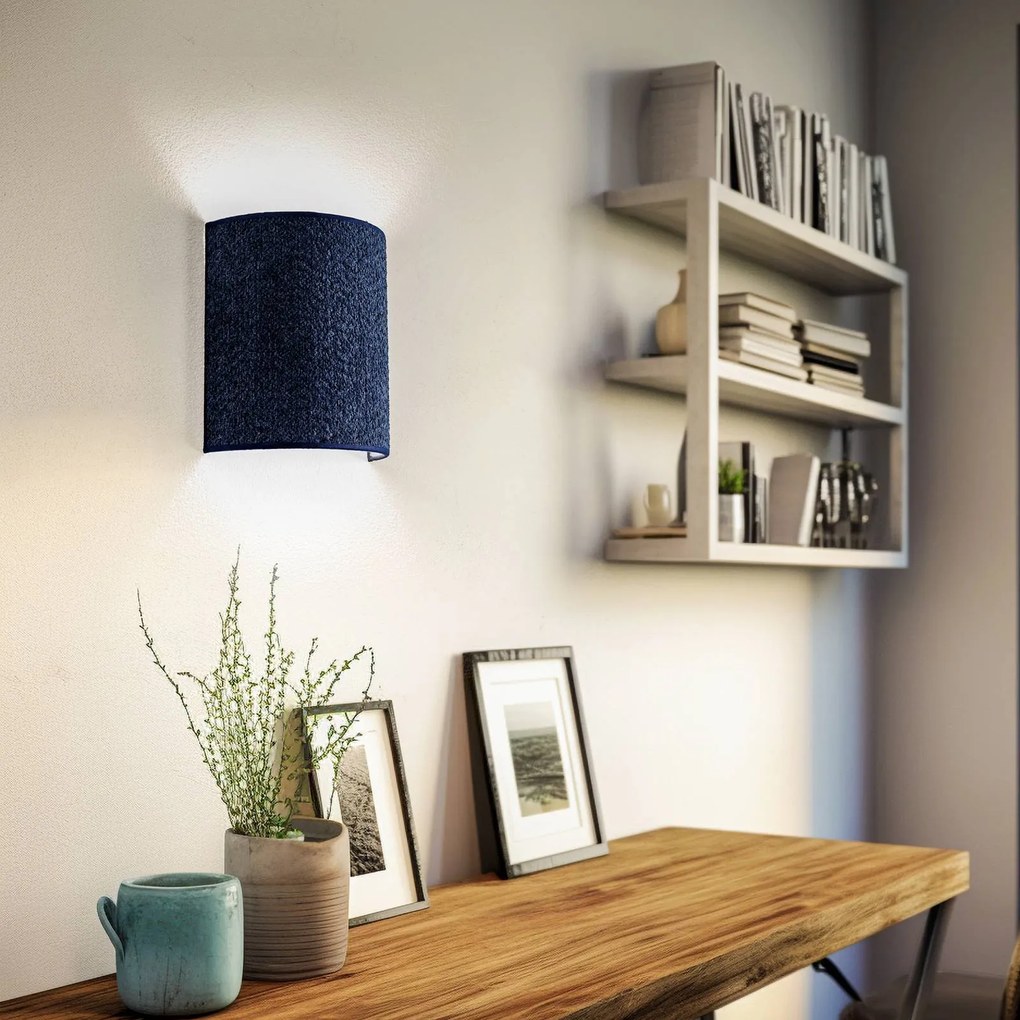 Euluna Applique Boucle in tessuto, blu scuro