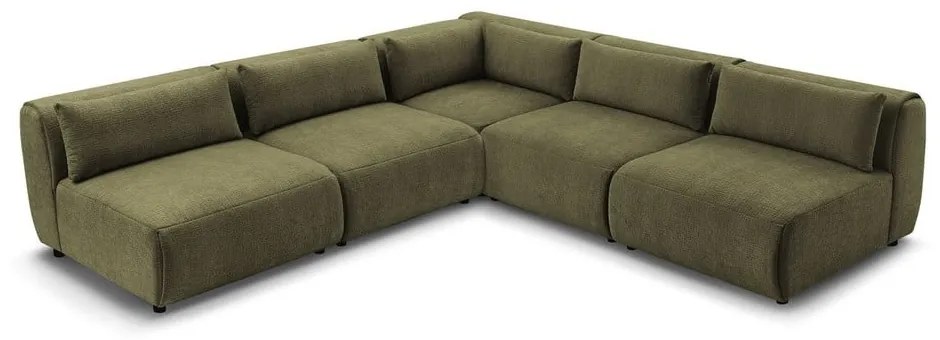 Divano angolare verde (variabile) Jeanne - Bobochic Paris