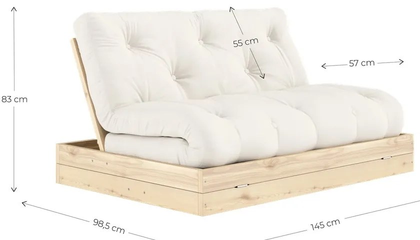 Divano marrone scuro allungabile 145 cm Flip – Karup Design