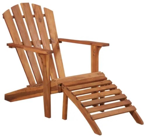 Sedia da Giardino Adirondack con Poggiapiedi Massello di Acacia