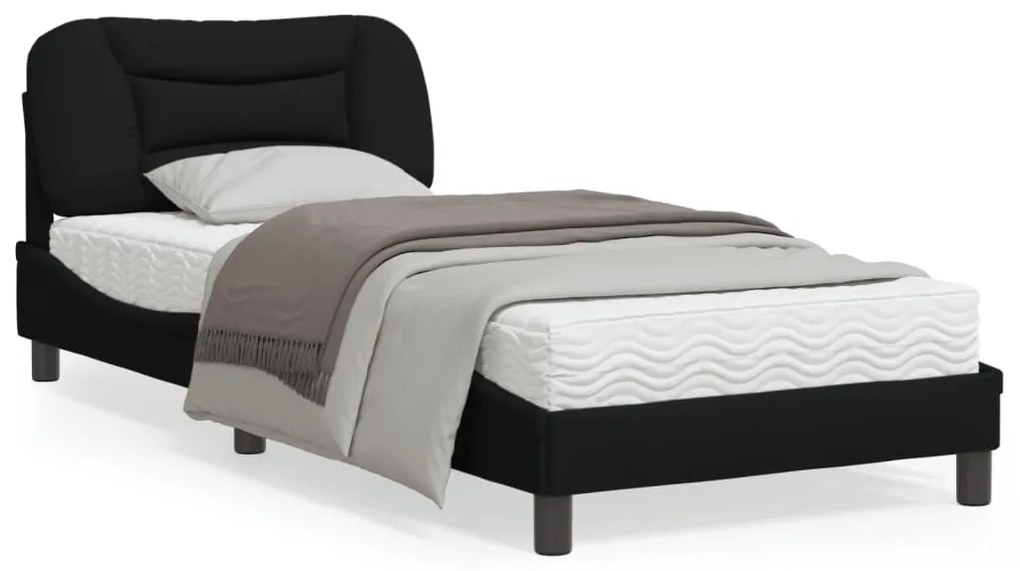 Giroletto con luci led nero 90x200 cm in tessuto