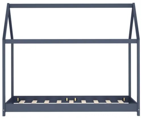 Giroletto per Bambini Grigio in Legno Massello di Pino 80x160cm