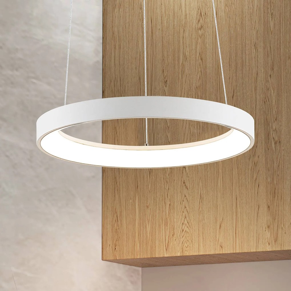 Arcchio Lampada LED a sospensione Vivy, Ø 38 cm, bianco, metallo