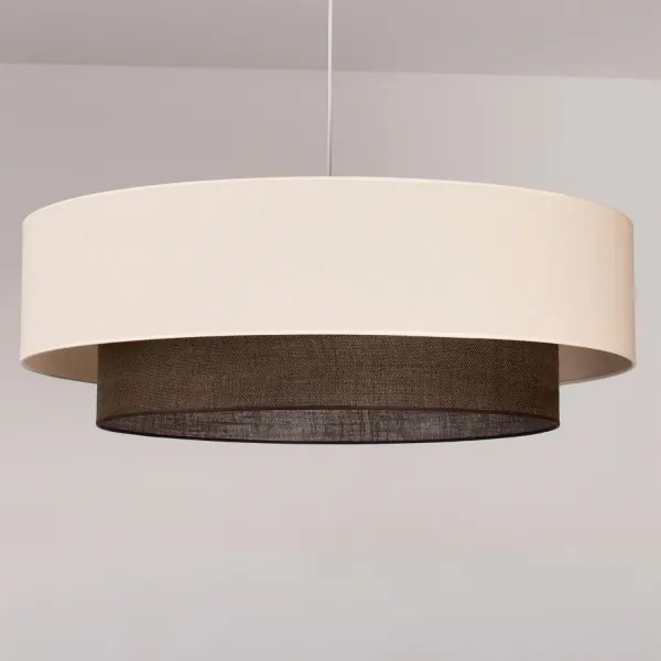 Brilagi - Lampadario LED a sospensione su cavo Stile BOHO 3x E27/15W/230V Ø 80 cm crema/marrone