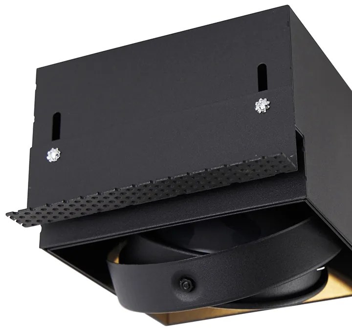 Faretto da incasso nero GU10 AR111 senza cornice - Oneon