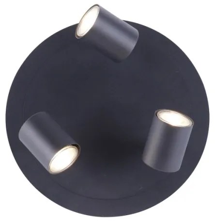 Leuchten Direkt 11943-13 - Faretto LED TARIK 3xGU10/5W/230V antracite