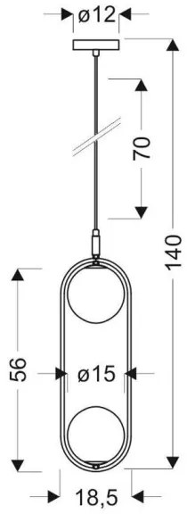 Lampadario su fune CORDEL 2xG9/28W/230V