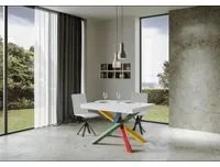 Tavolo allungabile 90x130/234 cm Volantis telaio Multicolor - Bianco Frassino