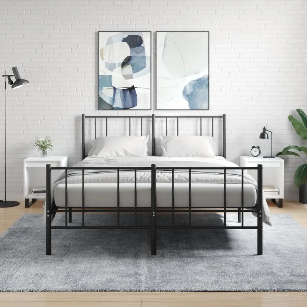 Comodini 2pz Bianchi 40x35x50 Cm İn Legno Multistrato /