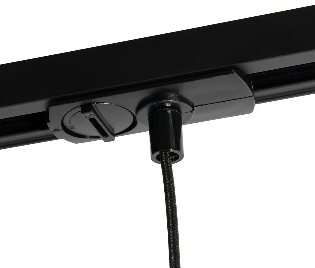Sistema di illuminazione su binario moderno con 5 luci a sospensione bronzo scuro monofase - Iconic Lloyd