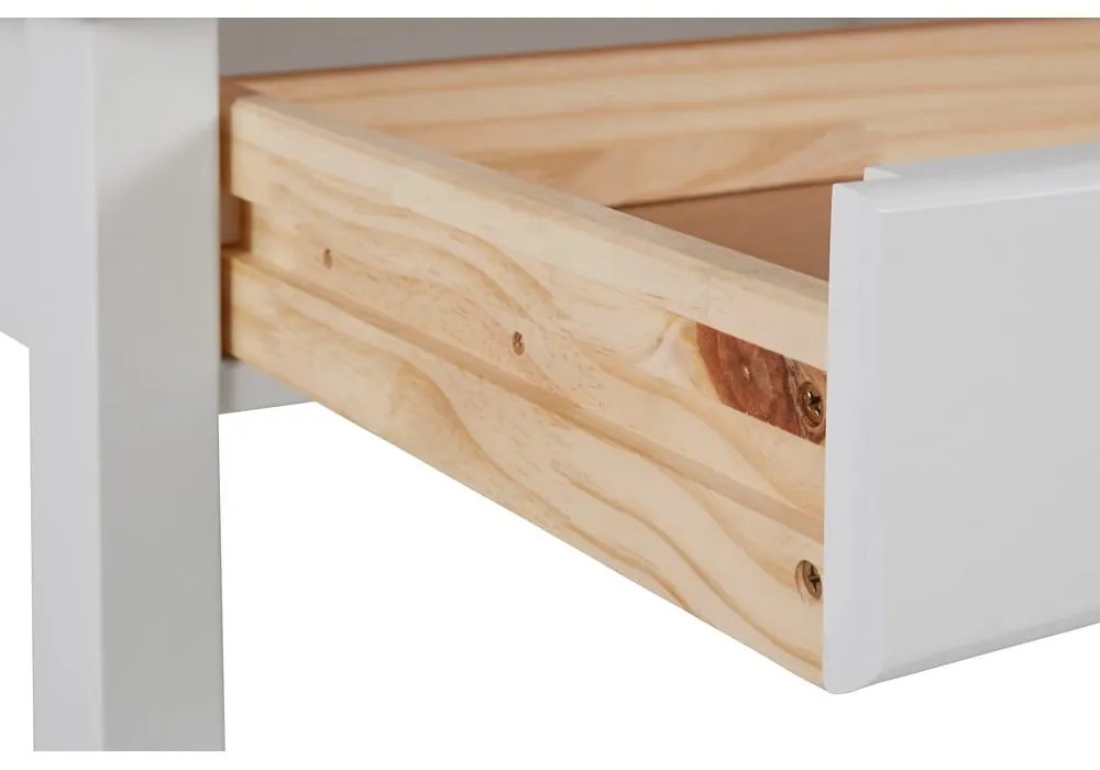 Tavolo da lavoro in pino bianco e marrone, lunghezza 100 cm Gava - Støraa