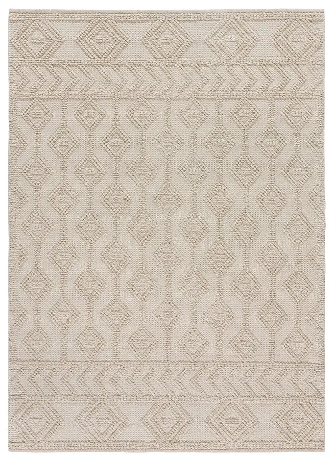 Tappeto color crema in cotone riciclato lavabile/tessuto a mano 160x230 cm Pamuk – Universal