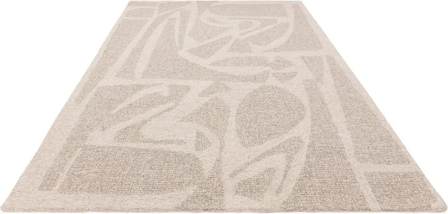 Tappeto in lana tessuta a mano color crema 120x170 cm Loxley - Asiatic Carpets