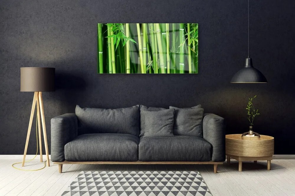 Quadro di vetro Foresta di bambù Natura bambù 100x50 cm