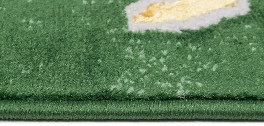 Tappeto moderno verde con motivo originale in oro Larghezza: 120 cm | Lunghezza: 170 cm