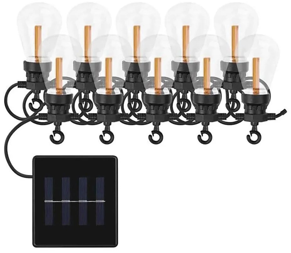 Catena decorativa solare a LED 10xLED/0,6W/1,2V 4,5m IP44 800 mAh