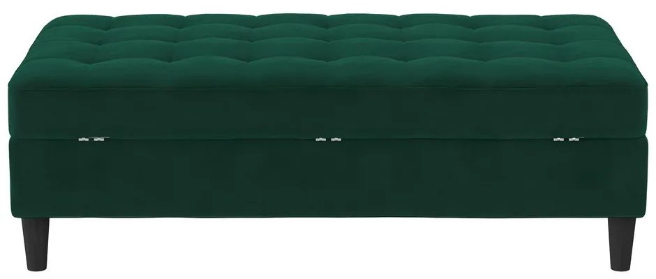 Poggiapiedi in velluto verde Presley - Støraa