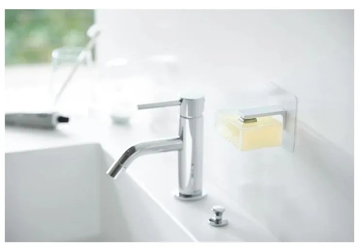 Porta dispenser per sapone bianco autoportante magnetico in plastica Film Hook - YAMAZAKI