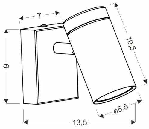 Faretto da parete LAGOS 1xGU10/15W/230V nero/marrone