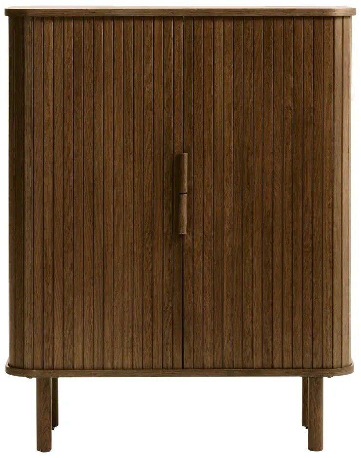 Mobile marrone in rovere con ante scorrevoli 113x90 cm Cavo - Unique Furniture