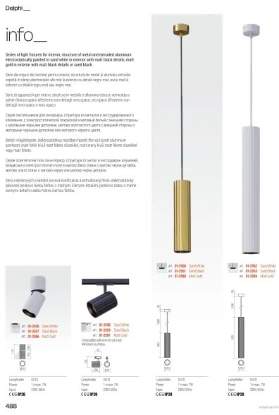 Redo 01-2549 - Faretto da parete orientabile DELPHI 1xGU10/7W/230V nero