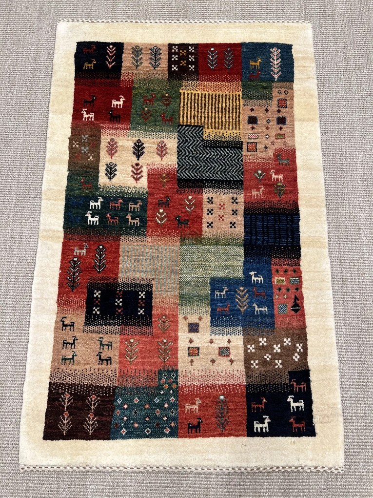 Gashguli Tappeto 80 x 130 Rosso (Iran) Annodato A Mano