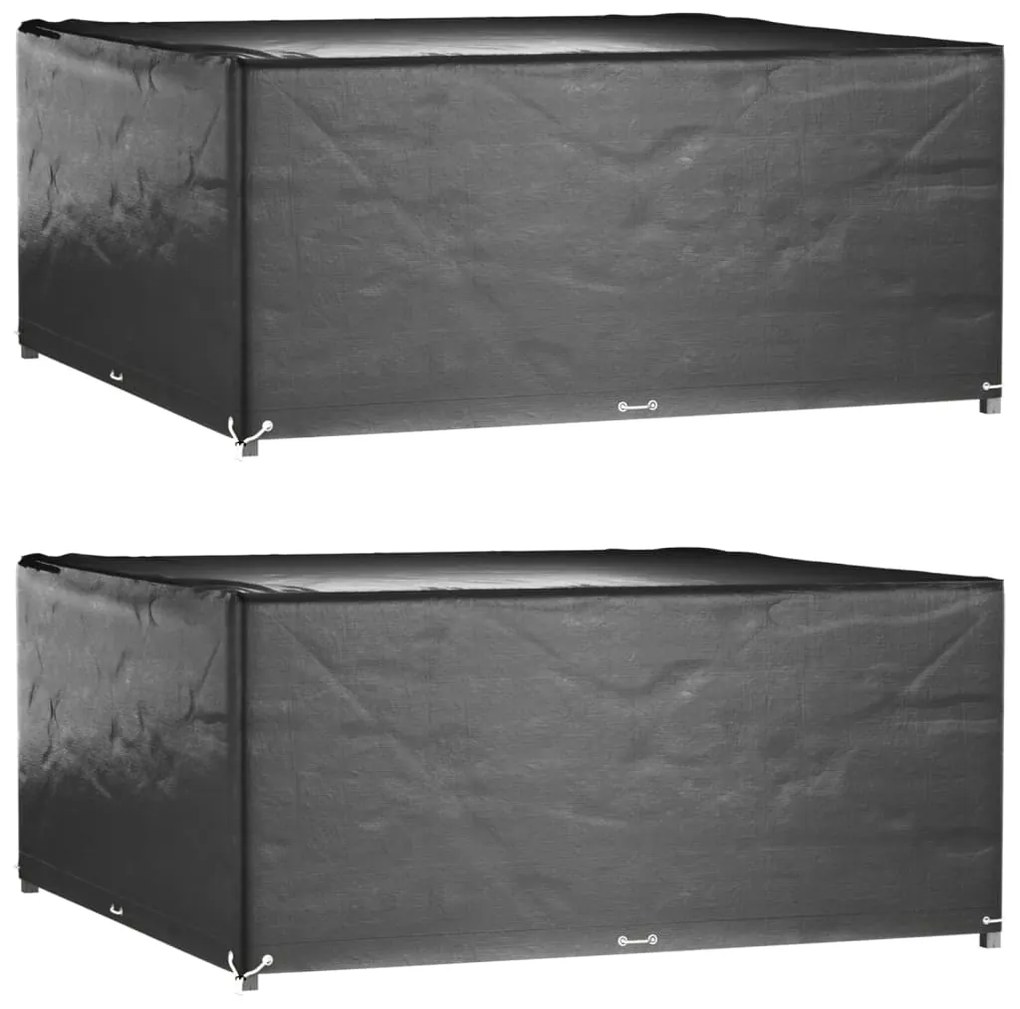 Copri Mobili Da Giardino 2pz 16 Occhielli 250x250x90cm Quadrato /