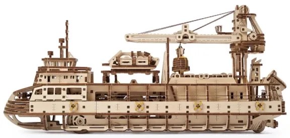 Ugears - 3D puzzle meccanico in legno Nave da ricerca