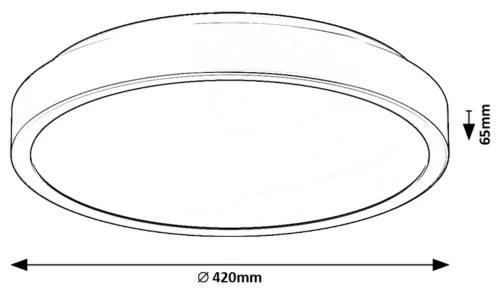 Rabalux 71259 - Plafoniera LED da bagno SAMIRA LED/48W/230V IP44 bianco
