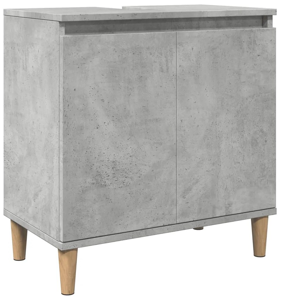 Mobile lavabo grigio cemento 58x33x60 cm in legno multistrato