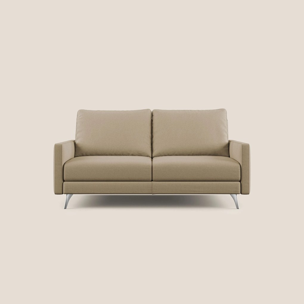 Klimt divano con sedute allungabili e schienali in piuma d'oca in tessuto smacchiabile T05 beige
