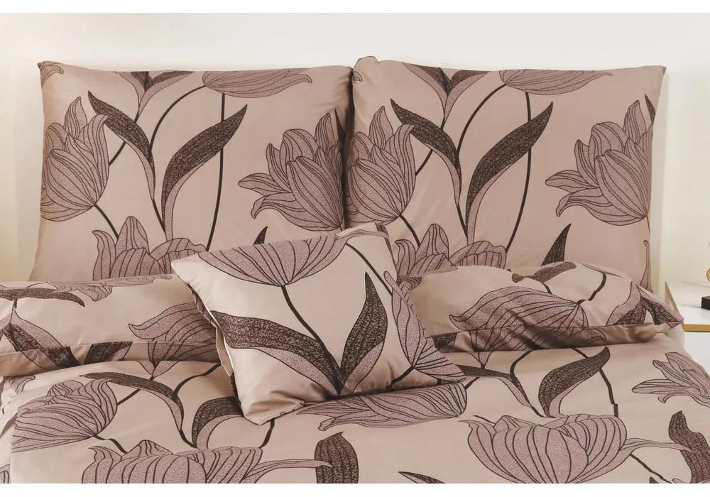 Biancheria da letto singola in microsatinato marrone 140x200 cm in set da 6 Carla - My House