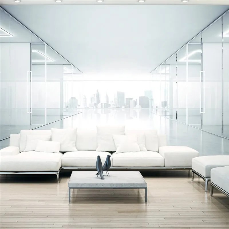 Fotomurale  White City  Colore Grigio, Dimensioni e Misure 100x70