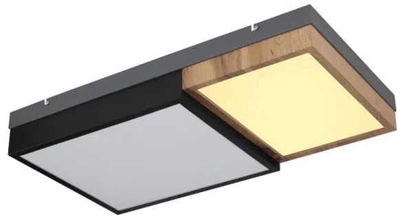 Globo 67286-30 - Plafoniera LED GUNDI LED/30W/230V marrone/nero