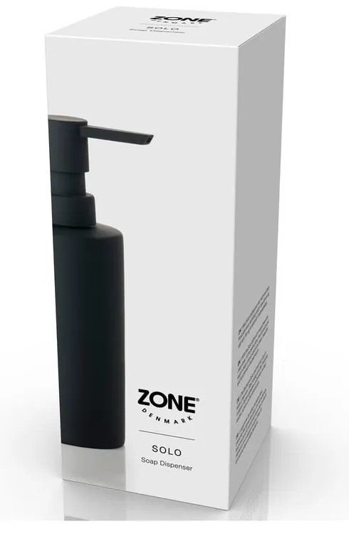 Dispenser di sapone in ceramica nera 250 ml Solo - Zone