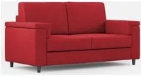 Divano 2 Posti 168x85x85 cm Marrak in Tessuto Rosso