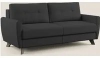 Divano Letto 3 Posti 188x97x96 cm in Tessuto Nero