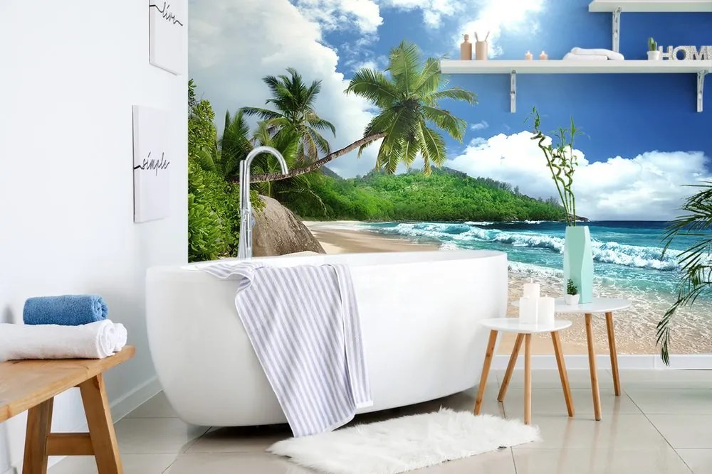 Carta da parati – Splendida spiaggia sull'isola di Seychelles