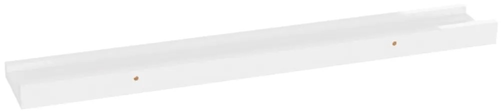 Mensole da parete 4 pz bianco lucido 60x9x3 cm