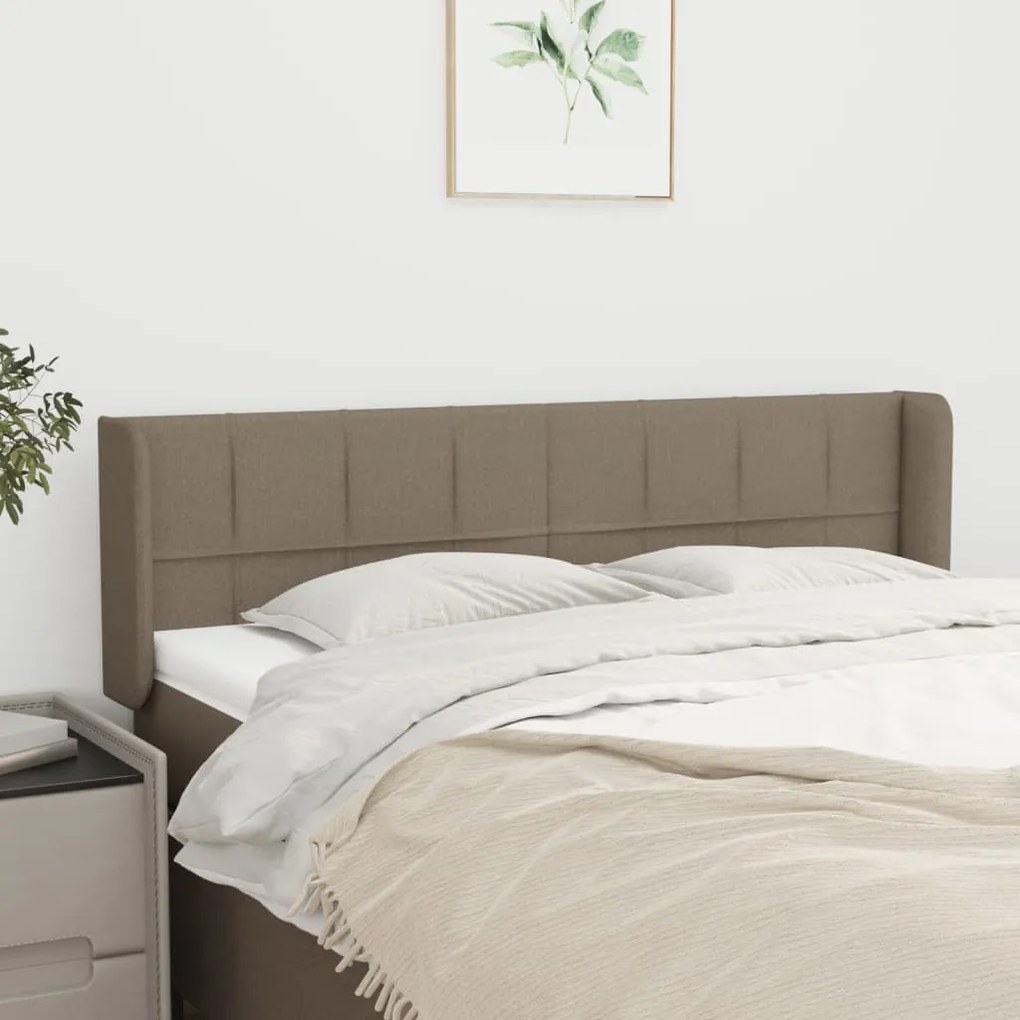 Testiera Ad Orecchio Tortora 147x16x78/88 Cm İn Tessuto /