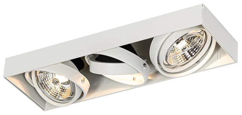 Faretto da incasso bianco GU10 AR70 senza cornice 3 luci - Oneon